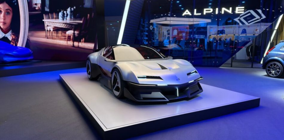 Le concept Alpine A310 Vision au Mondial de l'Auto 2026. // Source : Robin San Vicente pour Numerama Le concept Alpine A310 Vision au Mondial de l'Auto 2026. // Source : Robin San Vicente pour Numerama
