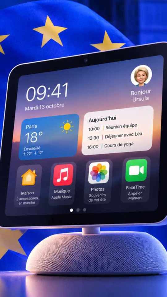 Le Apple Home Hub en Europe // Source : Numerama avec ChatGPT Images Le Apple Home Hub en Europe // Source : Numerama avec ChatGPT Images
