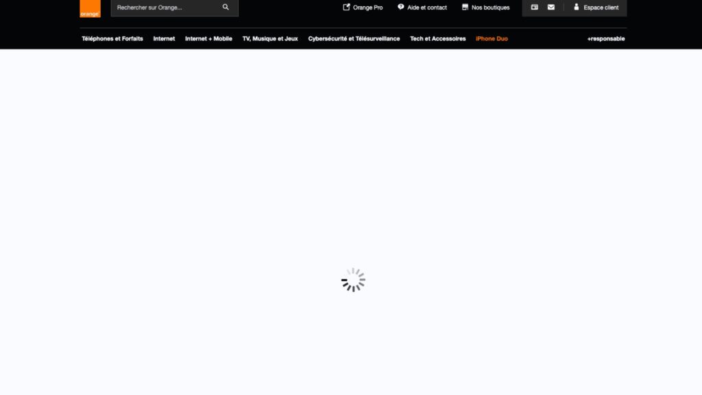 Impossible d'accéder à la page. // Source : Capture d'écran de la page Orange « Météo du réseau »
