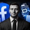 Jordan Bardella et Facebook // Source : Numerama avec ChatGPT Images