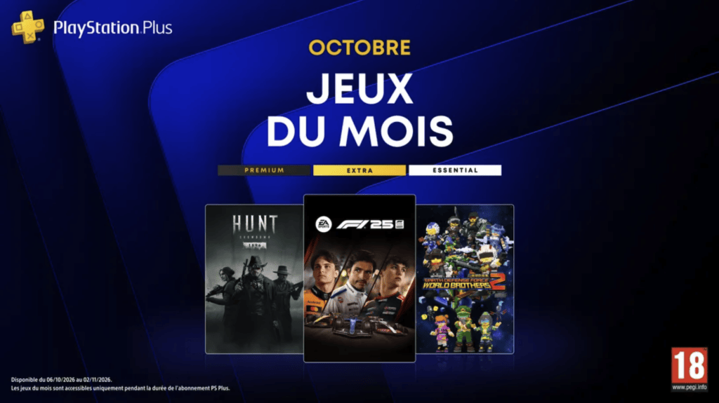 PlayStation Plus en octobre 2026 // Source : Sony PlayStation Plus en octobre 2026 // Source : Sony