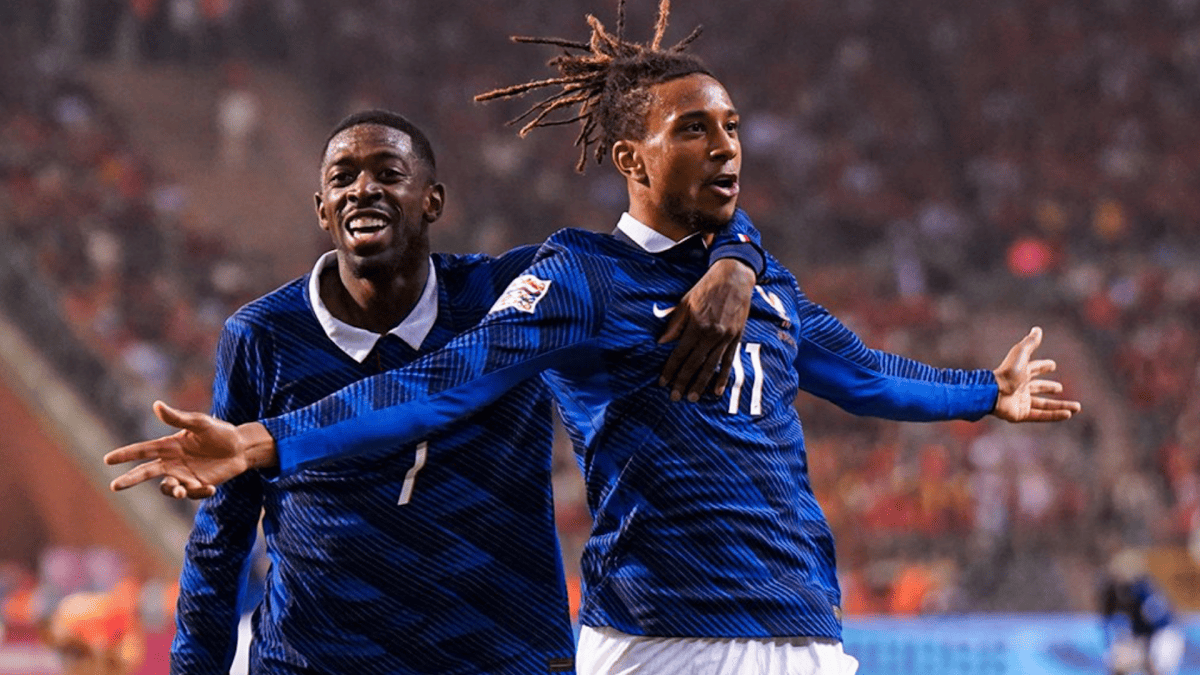 Ousmane Dembélé et Michael Olise avec l'Équipe de France // Source : Compte X de l'Équipe de France Ousmane Dembélé et Michael Olise avec l'Équipe de France // Source : Compte X de l'Équipe de France