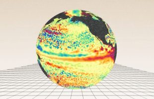 Anomalie de hauteur de surface de l'océan en 2026. // Source : NASA, E.U. Copernicus Marine Service Information ; montage Numerama avec Canva Anomalie de hauteur de surface de l'océan en 2026. // Source : NASA, E.U. Copernicus Marine Service Information ; montage Numerama avec Canva