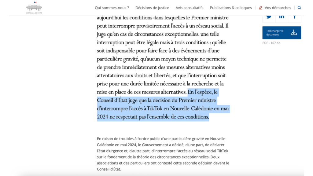 Le Conseil d'État juge qu’en cas de circonstances exceptionnelles, une telle interruption peut être légale mais à trois conditions. // Source : Conseil d'État