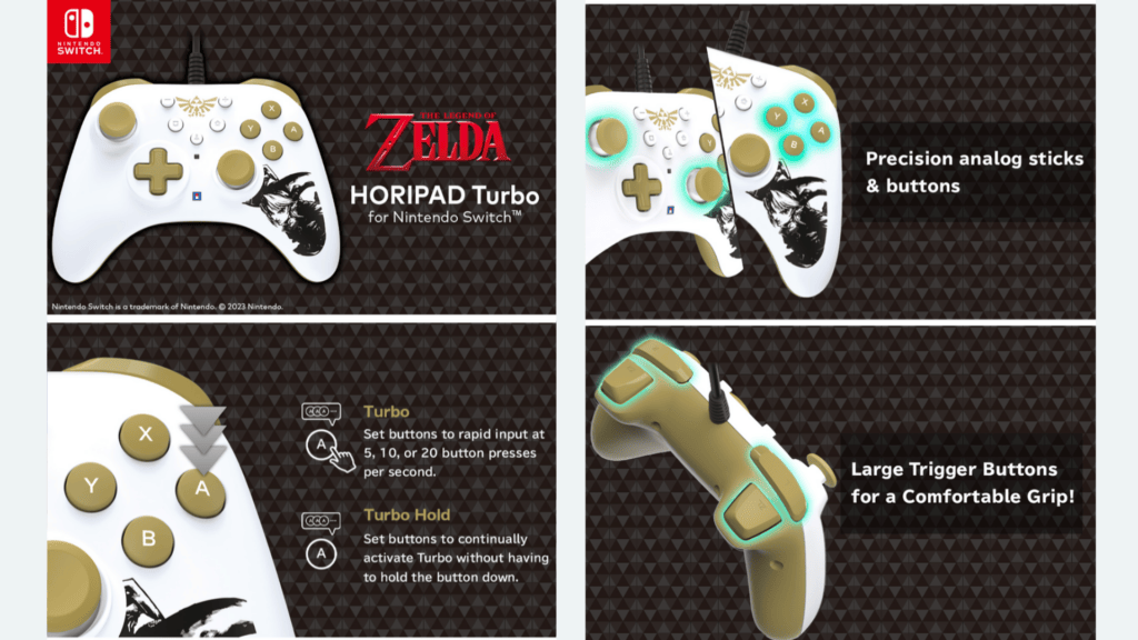 HORI Nintendo Switch HORIPAD Turbo (Zelda) // Source : HORI