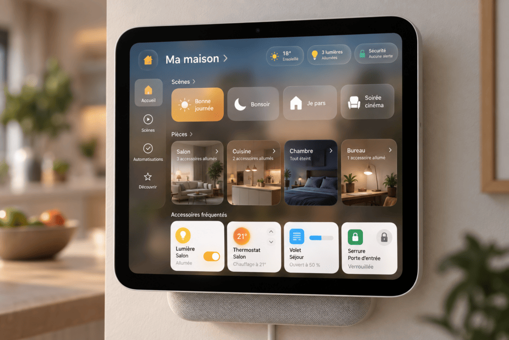Rendu du Apple Home Hub, réalisé avec ChatGPT Images. Rendu du Apple Home Hub, réalisé avec ChatGPT Images.