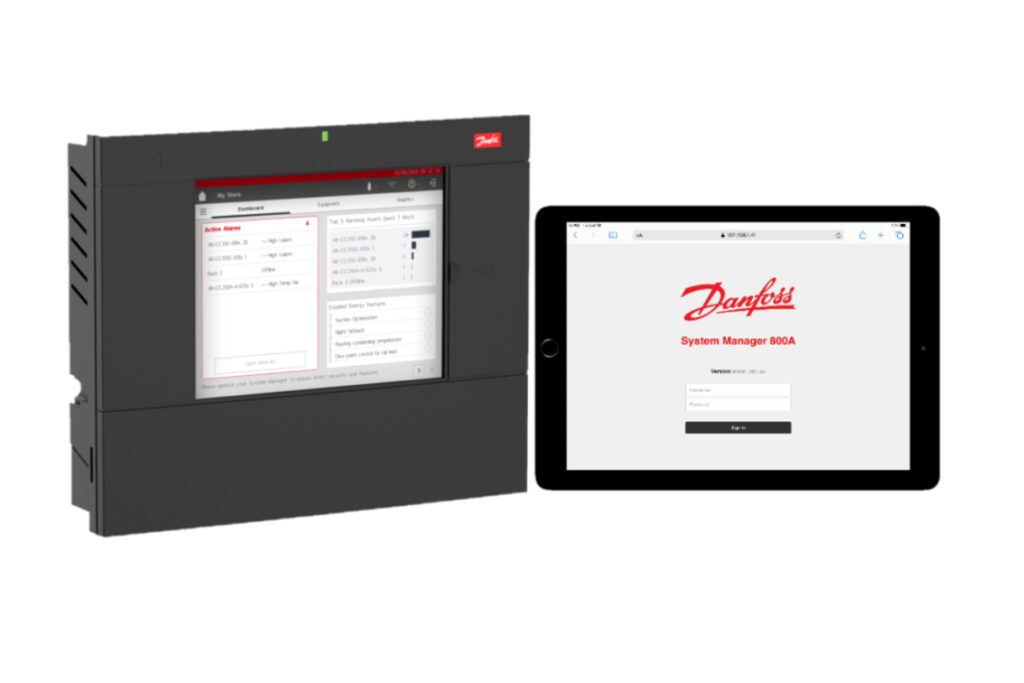 Le gestionnaire de système AK-SM 800A de Danfoss // Source : Danfoss