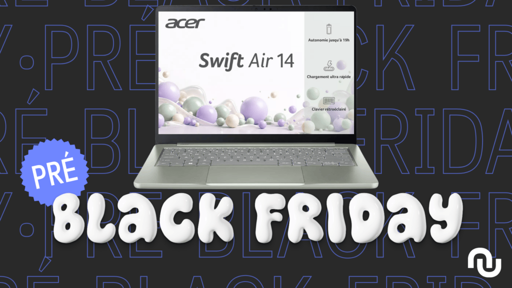 Ordinateur portable Acer Swift Air SFA14-I31-59JG 14 pouces Intel Core 5 // Source : Numerama Ordinateur portable Acer Swift Air SFA14-I31-59JG 14 pouces Intel Core 5 // Source : Numerama