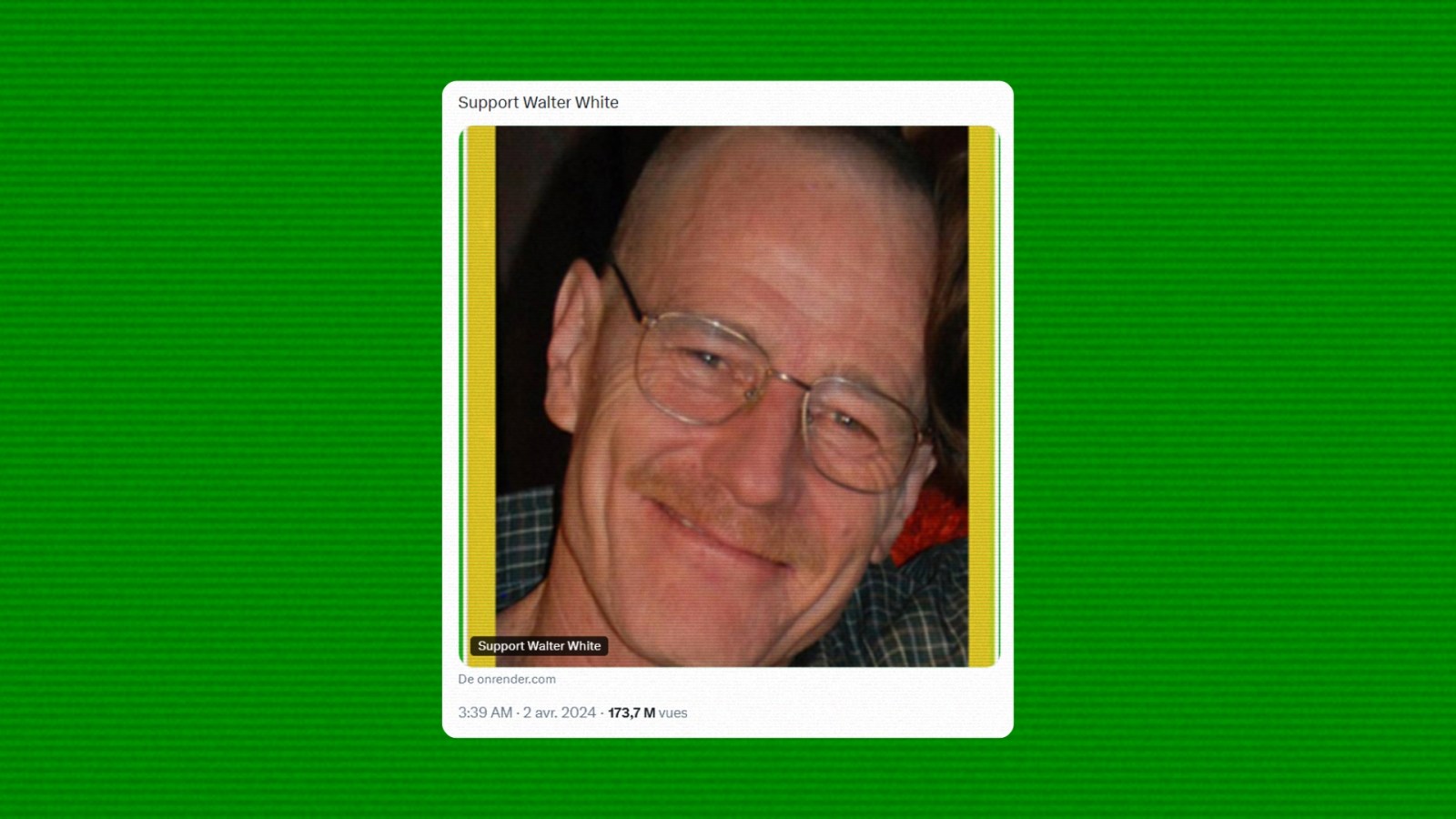 Pourquoi cette étrange pub pour Walter White tourne-t-elle en boucle sur X depuis des années ?