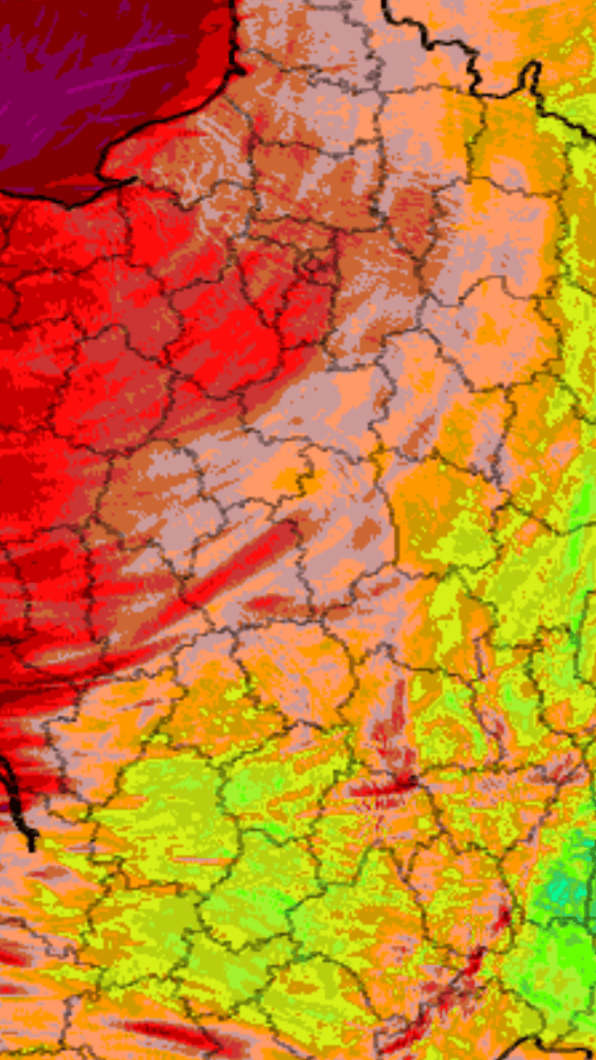 Prévisions de rafales de vent pour vendredi 23 octobre 2026. // Source : Info Climat Prévisions de rafales de vent pour vendredi 23 octobre 2026. // Source : Info Climat