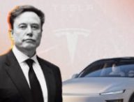 Elon Musk et les résultats Tesla // Source : Montage Numerama