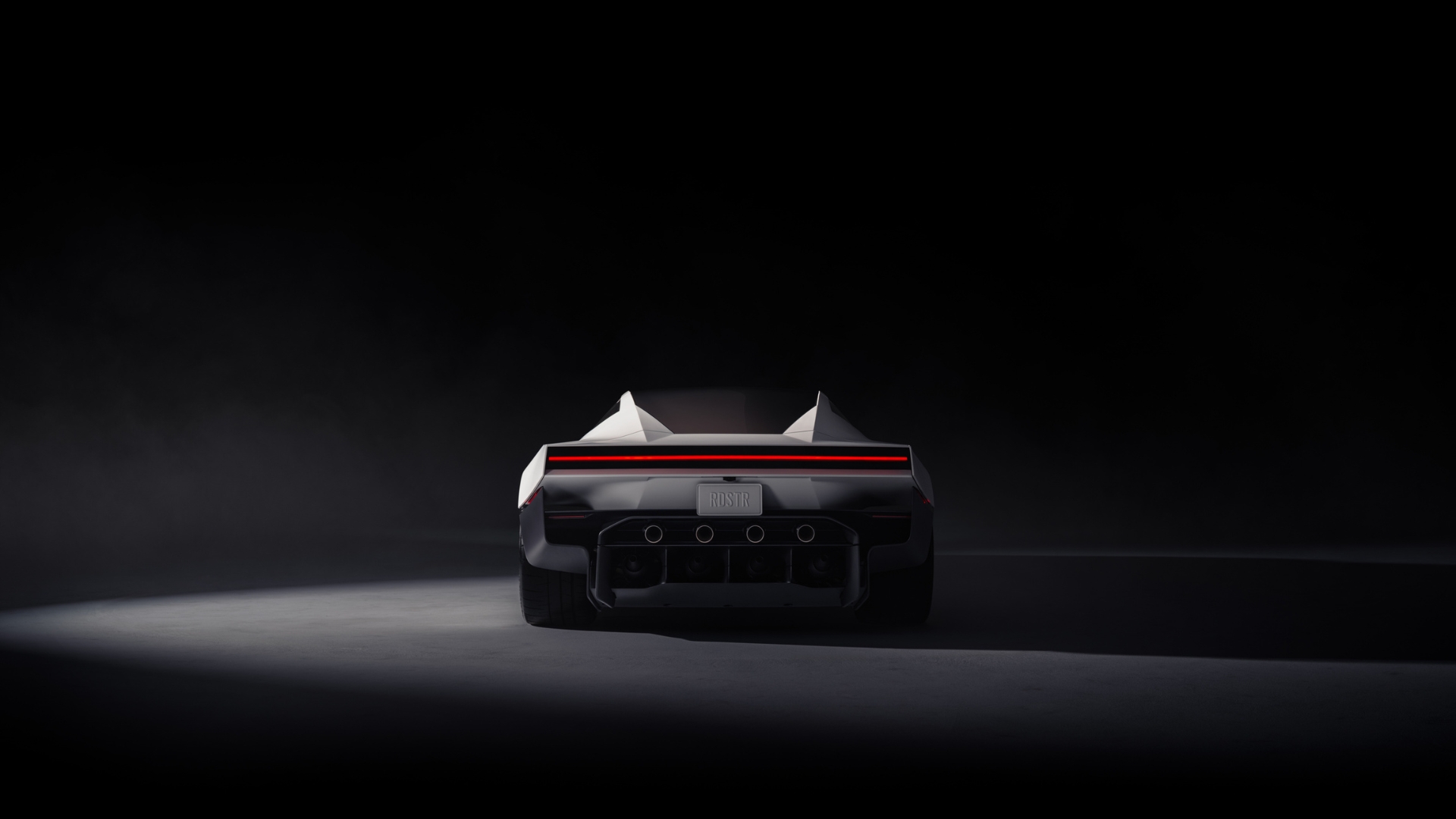 Le Tesla Roadster de dos (fermé)