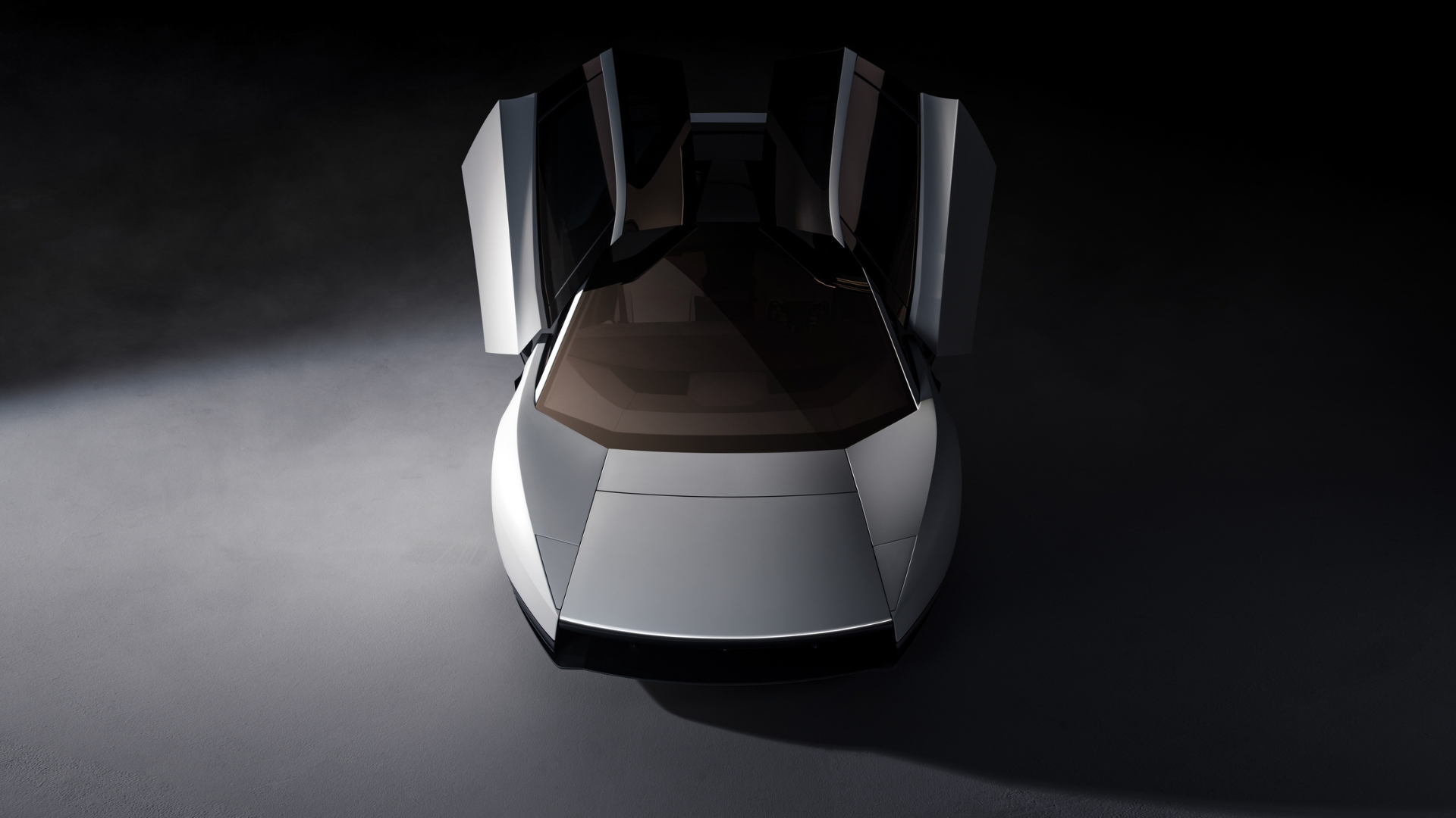 Le Tesla Roadster de face (ouvert)