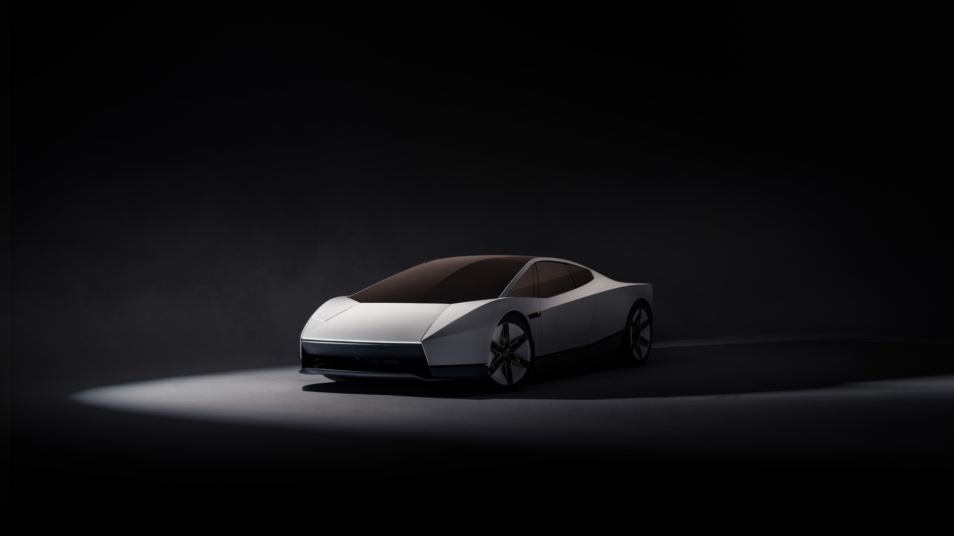 Le Tesla Roadster de 3/4 avant (fermé)